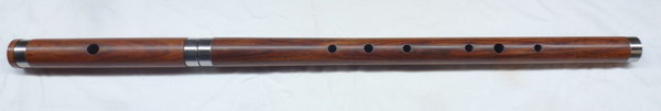 Low D Folk Flute.Mopane.Tuning Slide 2pc Tunable Stainless Ferrules